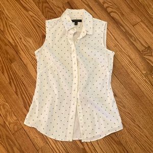 Banana Republic | Dotted Sleeveless Blouse | Size 2